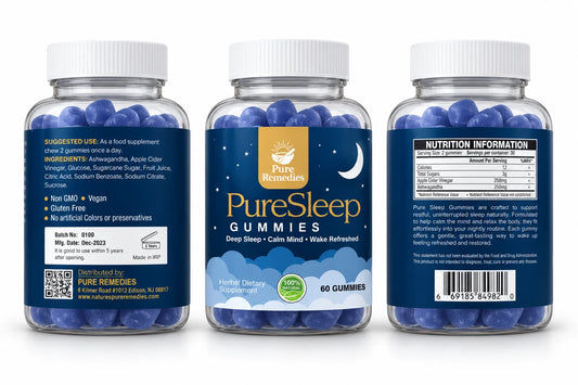 PureSleep Gummies - ingredients, nutrition information and suggested use