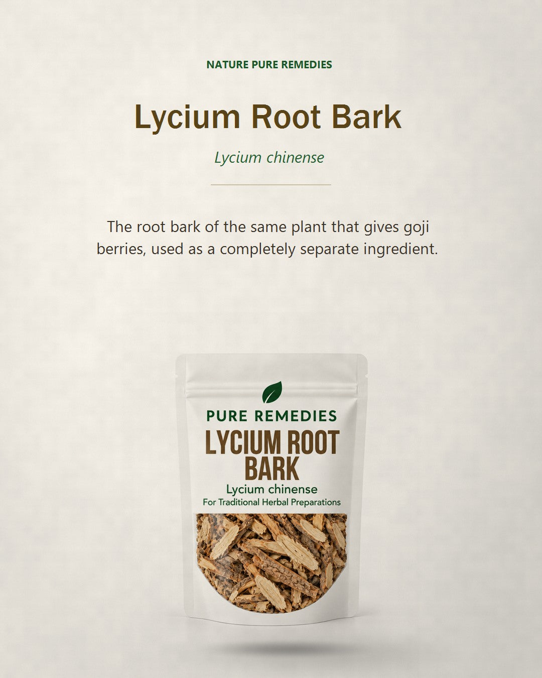 Lycium Root Bark (Lycium chinense) - dried herb pouch from Nature Pure Remedies