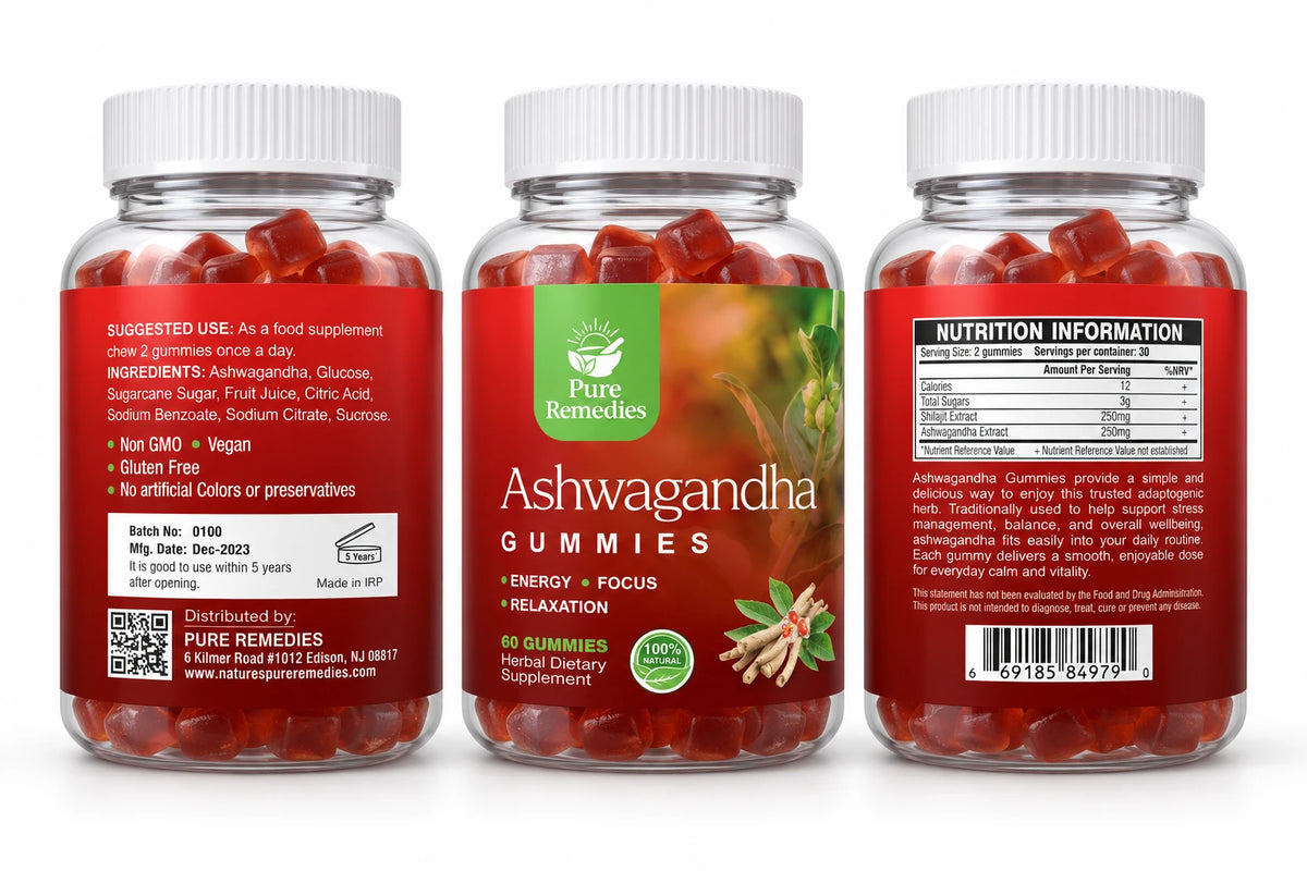 Ashwagandha Gummies - ingredients, nutrition information and suggested use