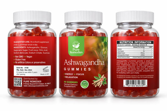 Ashwagandha Gummies - ingredients, nutrition information and suggested use