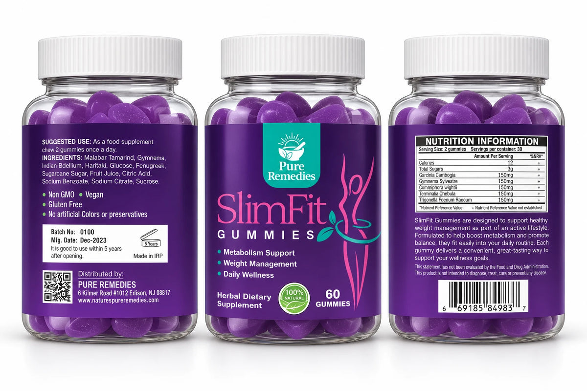 SlimFit Gummies - ingredients, nutrition information and suggested use