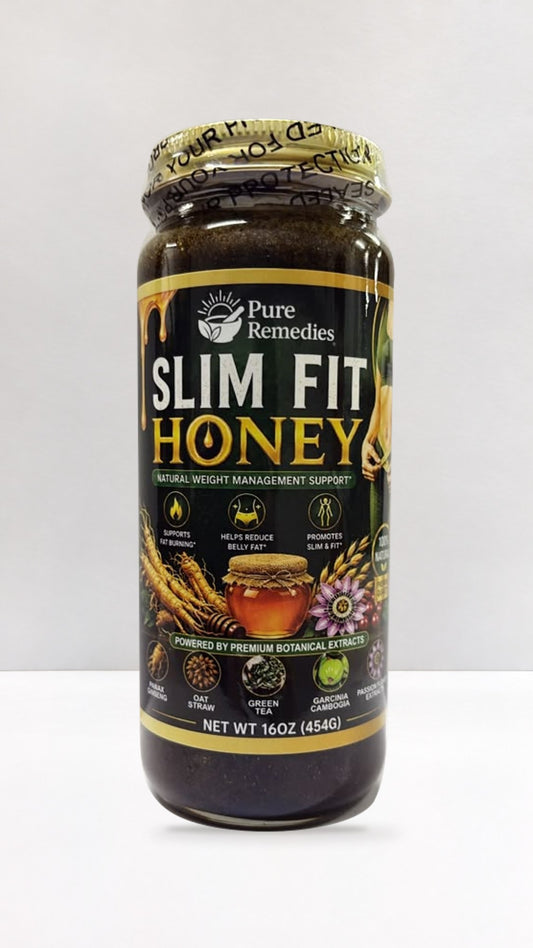 Slim Fit Honey 16 oz, front label